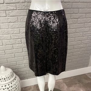 🔴final sale ..I.n.c International Concepts Black Sequin Skirt